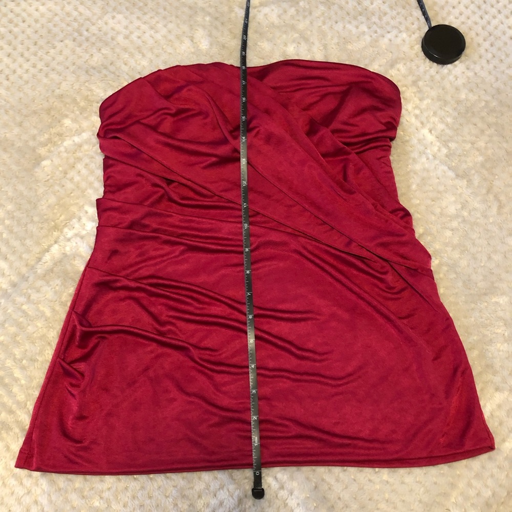 Burgundy Strapless Tube Top - Picture 5 of 9